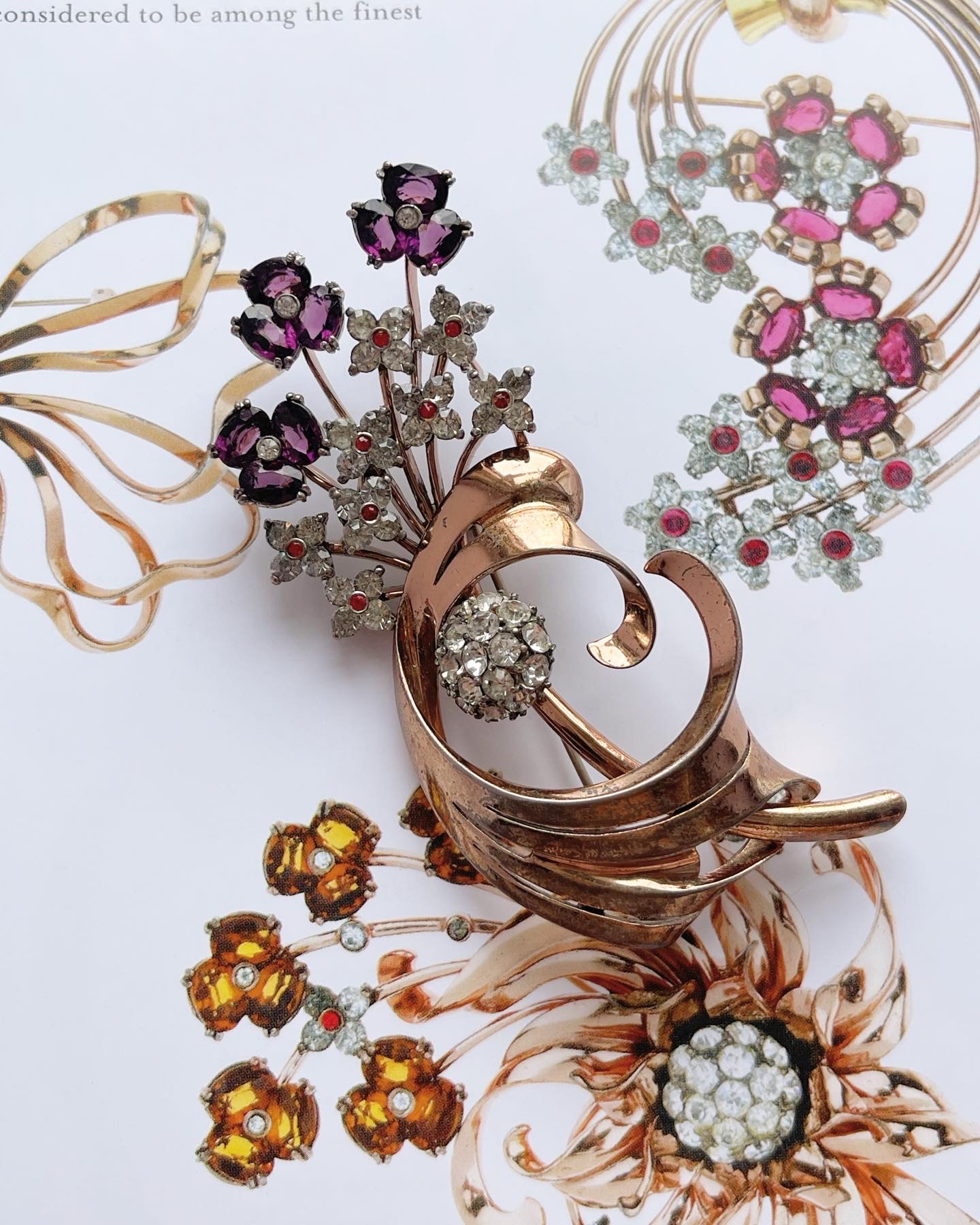 Spilla bouquet Pennino